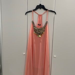 Coral Bohemian Style Dress